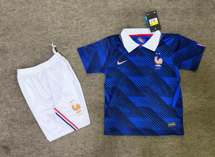 Kids-France 2026 World Cup Home Soccer Jersey